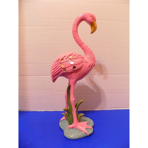 NEW Flamingo Statue Figurine Florida Coastal Florida Tropical Beach Decor - Picture 3 of 6